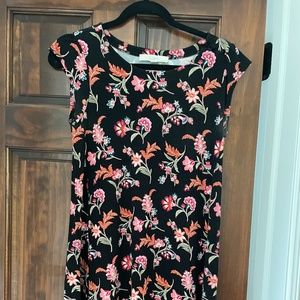 Loft floral swing dress